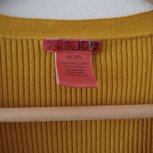 Joe Fresh Mustard Yellow V-Neck Thin Knit Sweater - Picture 8 of 10